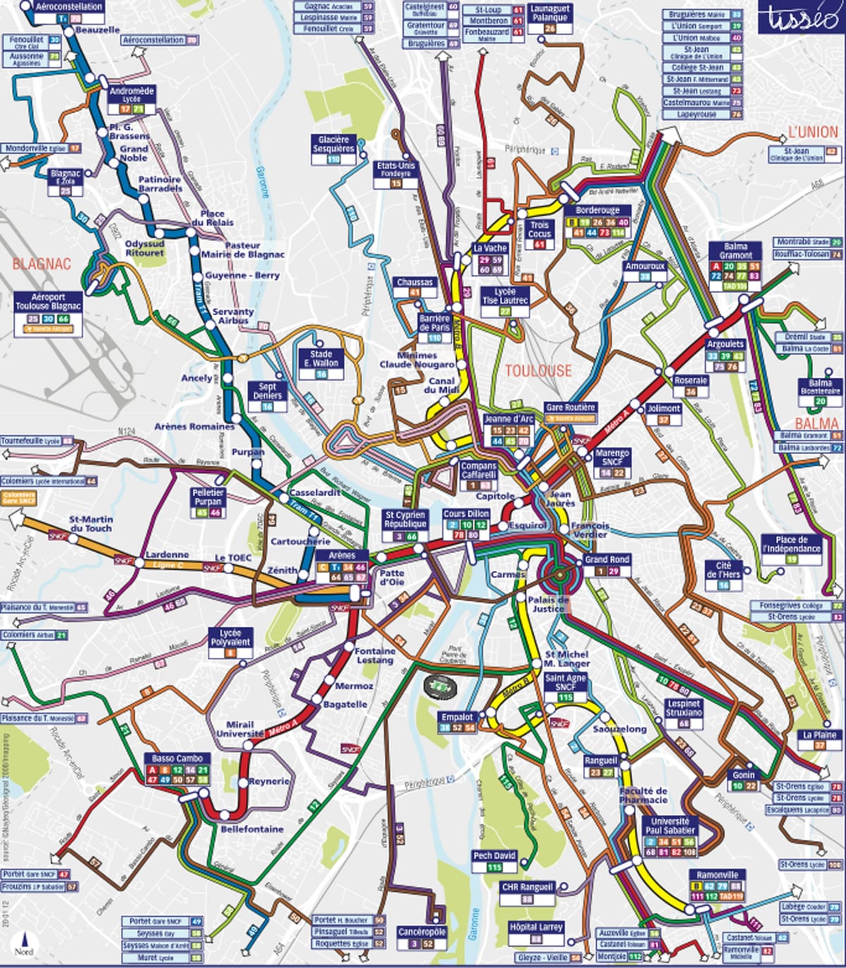 Toulouse flutninga kort