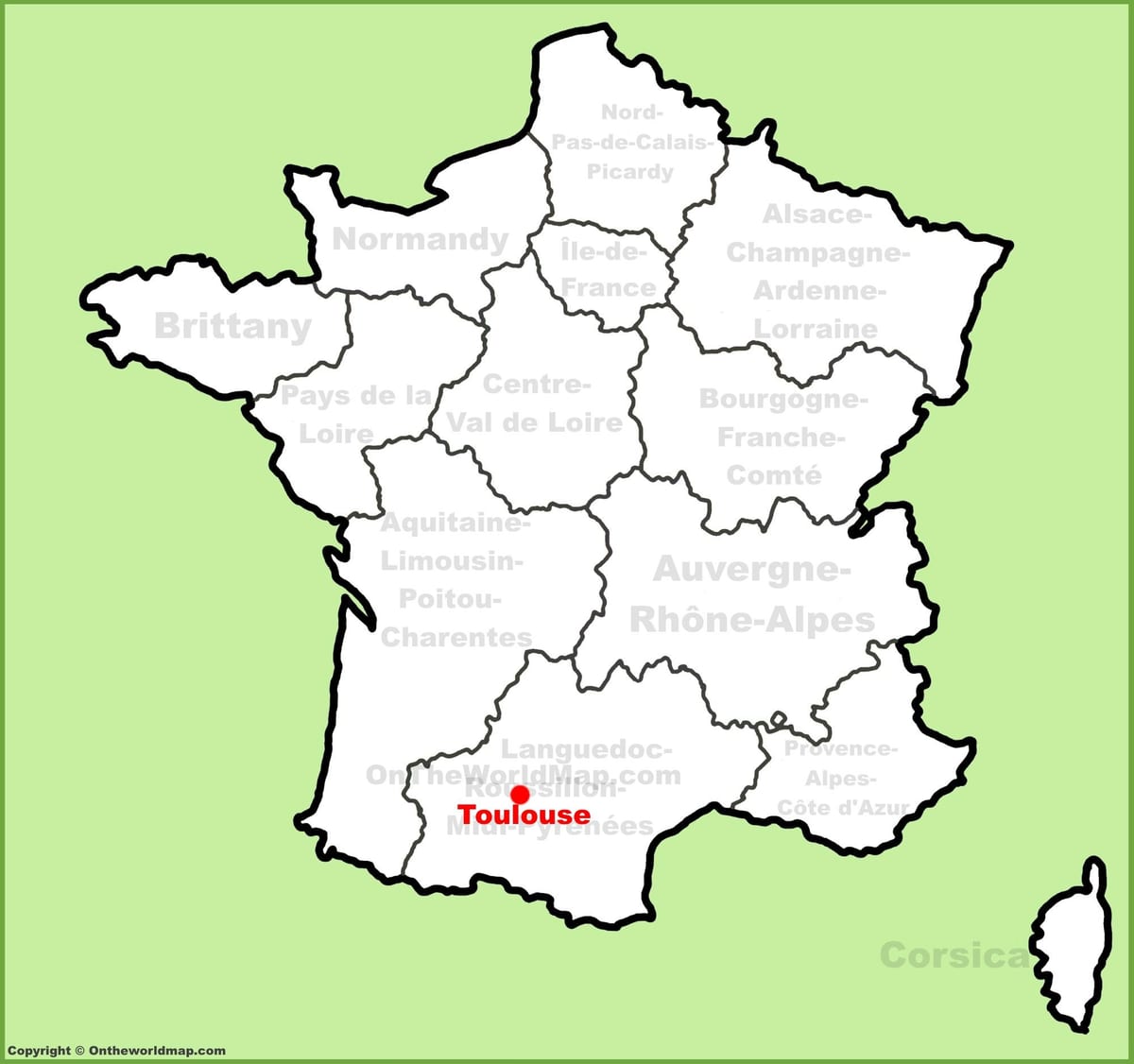 Toulouse á korti