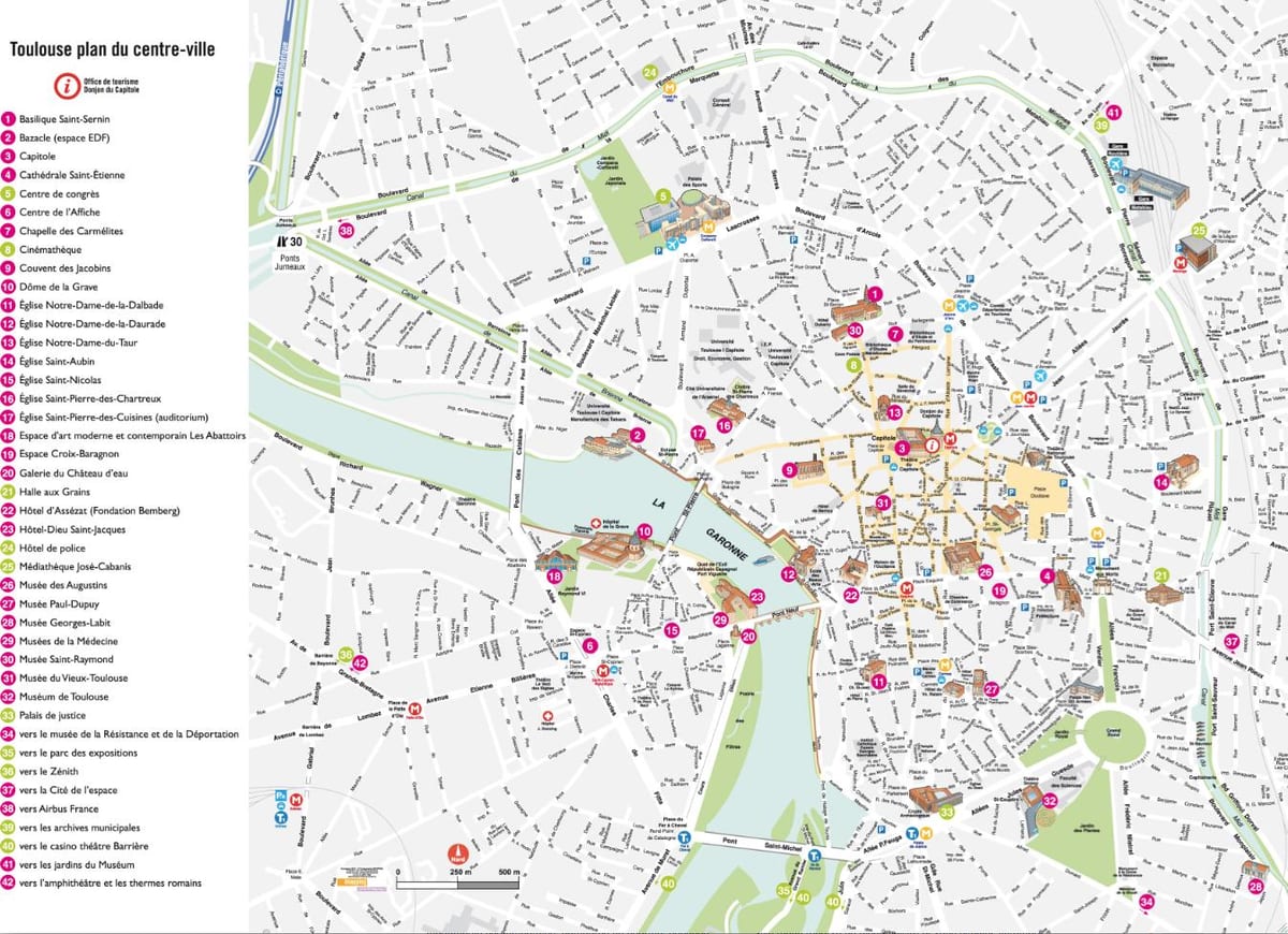 kort af Toulouse safnið