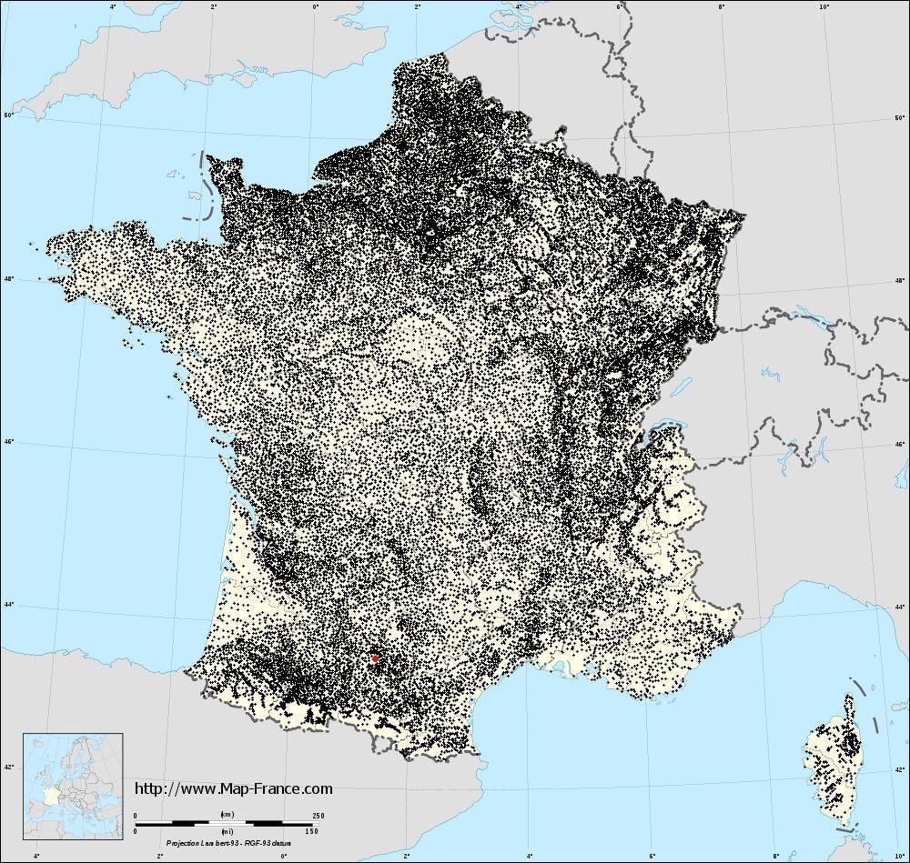 kort Toulouse sveitarfélög